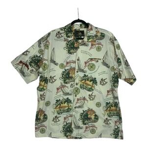 Jimmy Buffett Margaritaville XLarge Changes in Latitudes Hawaiian Shirt Cream
